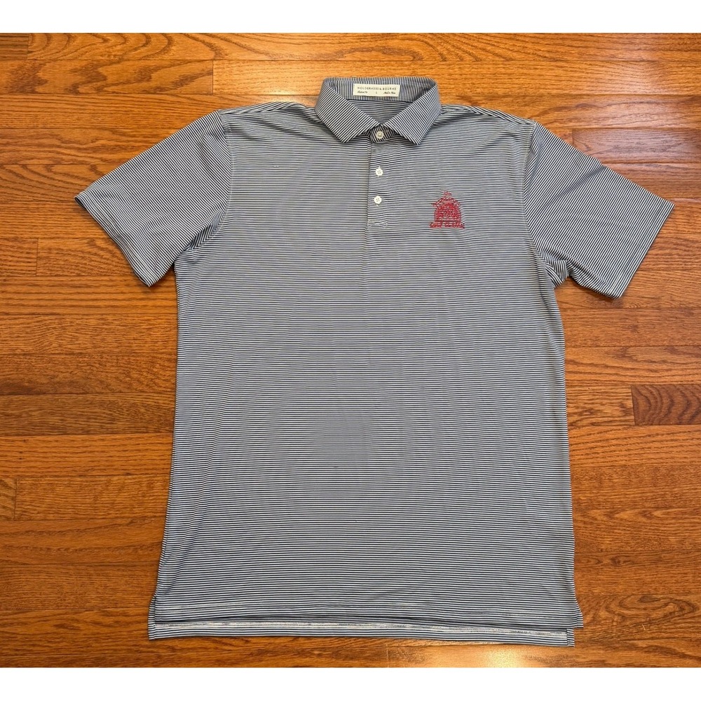 Holderness & Bourne Dubliner Golf Classic Polo Shirt Mens Large Blue Striped - Picture 2 of 13